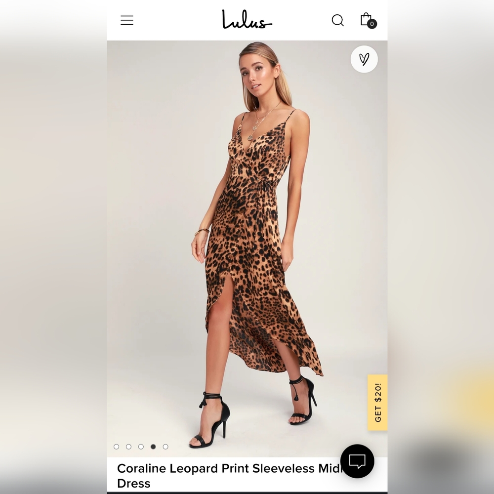 Lulus Coraline Leopard Print Sleeveless Midi Dress